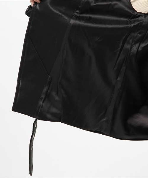 OUTLET(アウトレット)の「【IKUMI】FAKELEATHERJACKET(その他アウター・レディース・ブラック・FREE)」の11枚目の写真