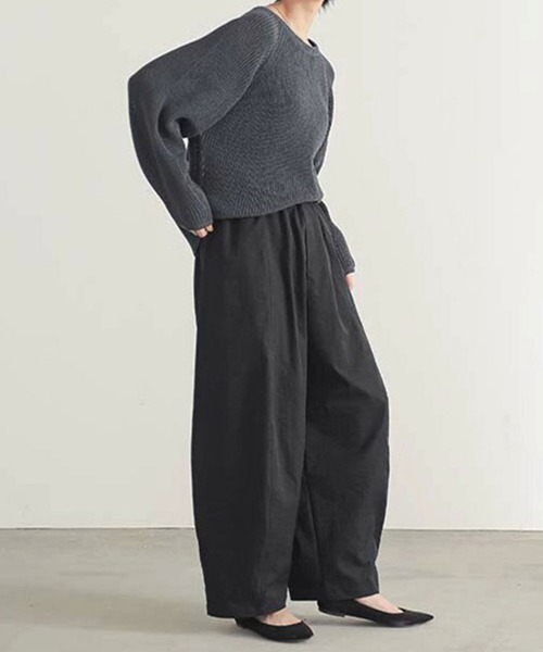 Flugge(フラッジー)の「ウエストゴムバレルパンツ(その他パンツ・レディース・ベージュ/ブラック・LARGE/MEDIUM)」の3枚目の写真