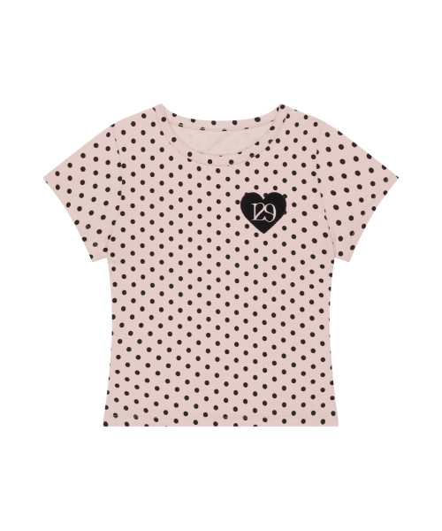 ILLIGO（イリゴ）の「129ドットフィッテッドTシャツピンクドット（Tシャツ/カットソー・レディース・その他・OS）」の4枚目の写真