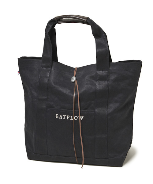 BAYFLOW(ベイフロー)の「BAYFLOW/コンチョロゴトート(Lサイズ)(トートバッグ・レディース・アイボリー/ネイビー/グレー/その他1/ブラウン/ブラック/クリアブルー/ピンク・FREE)」の6枚目の写真