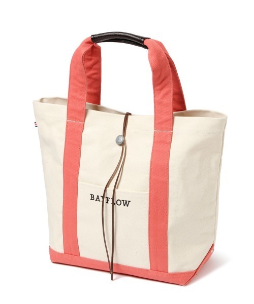 BAYFLOW(ベイフロー)の「BAYFLOW/コンチョロゴトート(Lサイズ)(トートバッグ・レディース・アイボリー/ネイビー/グレー/その他1/ブラウン/ブラック/クリアブルー/ピンク・FREE)」の9枚目の写真