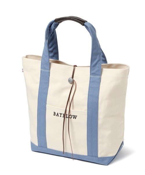 BAYFLOW(ベイフロー)の「BAYFLOW/コンチョロゴトート(Lサイズ)(トートバッグ・レディース・アイボリー/ネイビー/グレー/その他1/ブラウン/ブラック/クリアブルー/ピンク・FREE)」の10枚目の写真