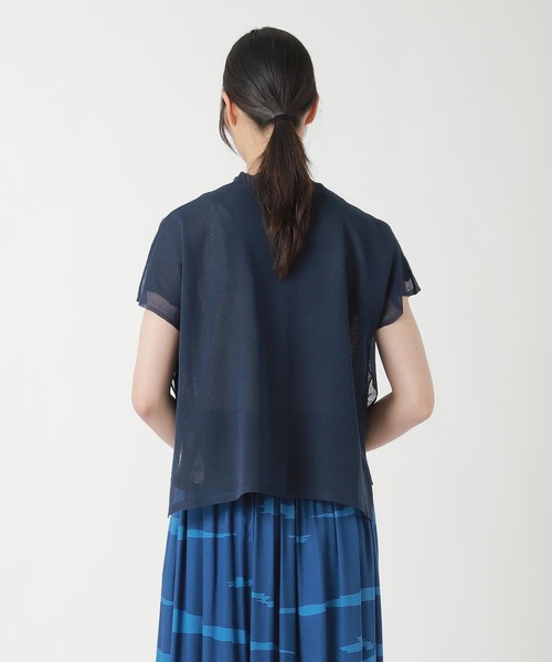 ZUCCa(ズッカ)の「DOUBLE SHEER KNIT / トップス(その他トップス・レディース・ネイビー・M size)」の3枚目の写真