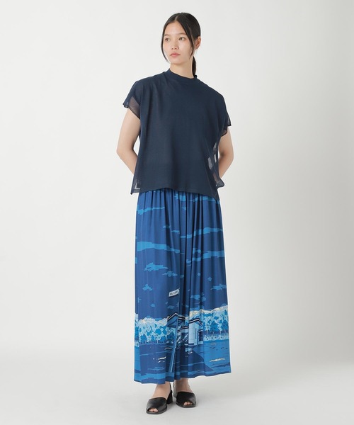 ZUCCa(ズッカ)の「DOUBLE SHEER KNIT / トップス(その他トップス・レディース・ネイビー・M size)」の4枚目の写真