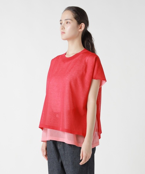 ZUCCa(ズッカ)の「DOUBLE SHEER KNIT / トップス(その他トップス・レディース・ネイビー・M size)」の6枚目の写真