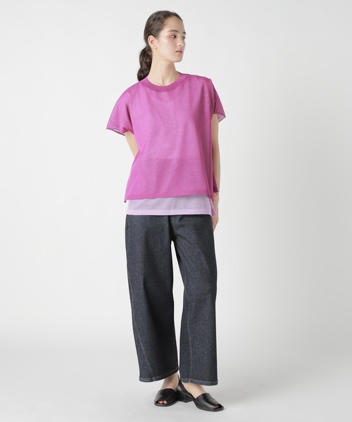 ZUCCa(ズッカ)の「DOUBLE SHEER KNIT / トップス(その他トップス・レディース・ネイビー・M size)」の10枚目の写真