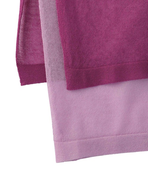 ZUCCa(ズッカ)の「DOUBLE SHEER KNIT / トップス(その他トップス・レディース・ネイビー・M size)」の15枚目の写真