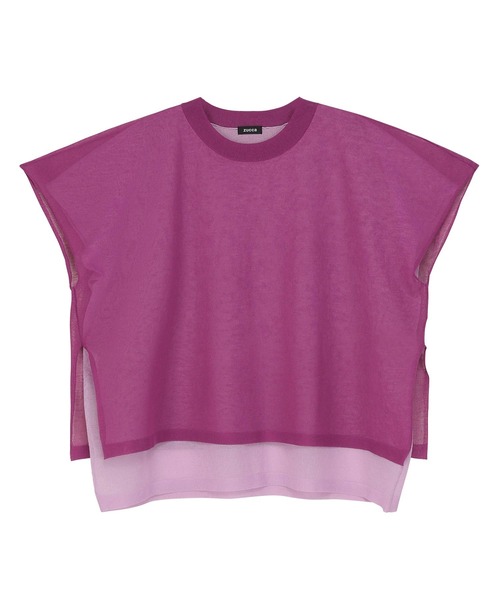 ZUCCa(ズッカ)の「DOUBLE SHEER KNIT / トップス(その他トップス・レディース・ネイビー・M size)」の13枚目の写真