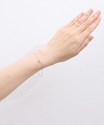 Zoule（ゾーラ）の「Zoule ゾーラ：STAINLESS ステンレスシリーズ　Happy motif　ハッピーモチーフ　Stainless V-30 hp ribbon　リボン　ブレスレット（ブレスレット）」
