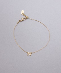 Zoule（ゾーラ）の「Zoule ゾーラ：STAINLESS ステンレスシリーズ　Happy motif　ハッピーモチーフ　Stainless V-30 hp ribbon　リボン　ブレスレット（ブレスレット）」