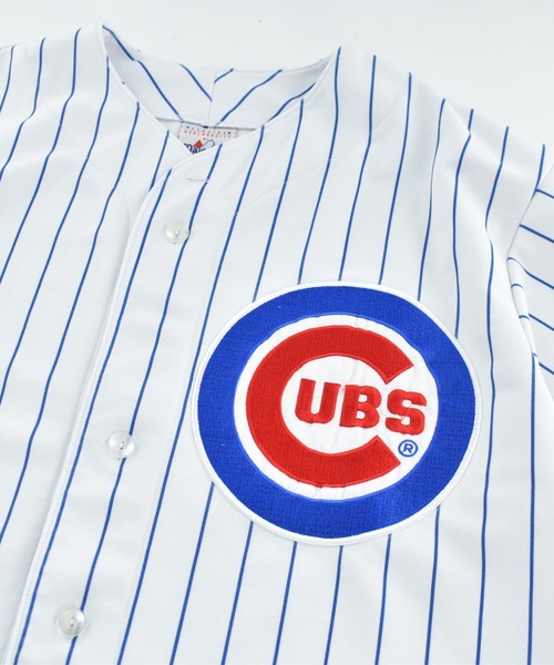 NBA/NFL/NHL/MLB(エヌビーエーエヌエフエルエヌエイチエルエムエルビー)の「【USED】90’s Majestic “MLB Chicago Cubs” ゲームシャツ(シャツ/ブラウス・メンズ・ホワイト・X-LARGE)」の2枚目の写真