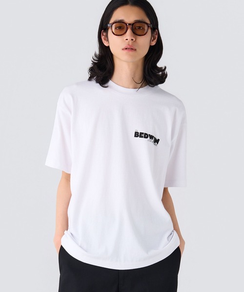 BEDWIN & THE HEARTBREAKERS(ベドウィン アンド ザ ハートブレイカーズ)の「S/S PRINTED TEE "Chunky Logo"(Tシャツ/カットソー・メンズ・ダークネイビー/ブラック/ホワイト・LARGE/MEDIUM/X-LARGE)」の2枚目の写真