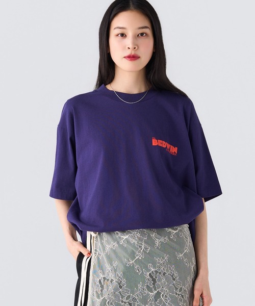 BEDWIN & THE HEARTBREAKERS(ベドウィン アンド ザ ハートブレイカーズ)の「S/S PRINTED TEE "Chunky Logo"(Tシャツ/カットソー・メンズ・ダークネイビー/ブラック/ホワイト・LARGE/MEDIUM/X-LARGE)」の3枚目の写真