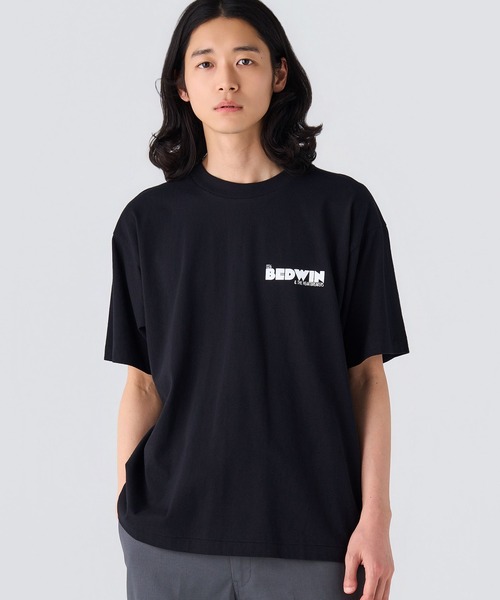 BEDWIN & THE HEARTBREAKERS(ベドウィン アンド ザ ハートブレイカーズ)の「S/S PRINTED TEE "Chunky Logo"(Tシャツ/カットソー・メンズ・ダークネイビー/ブラック/ホワイト・LARGE/MEDIUM/X-LARGE)」の1枚目の写真