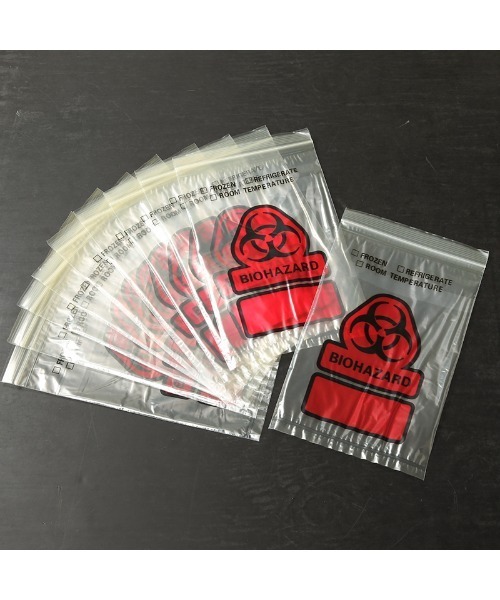MILITARY(ミリタリー)の「デッドストック 米軍 BIOHAZARD バイオハザードバッグ 10枚セット(その他・メンズ・クリアレッド・ONESIZE)」の1枚目の写真