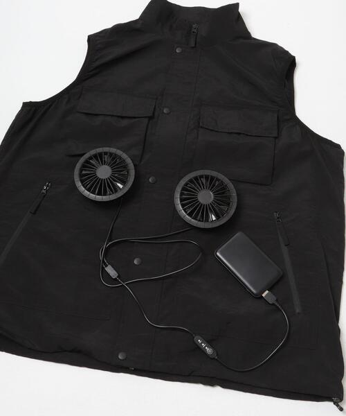 URBAN RESEARCH Sonny Label(アーバンリサーチサニーレーベル)の「COOLING FAN STAND VEST(ベスト・メンズ・ブラック/チャコールグレー・SMALL/MEDIUM/LARGE)」の9枚目の写真