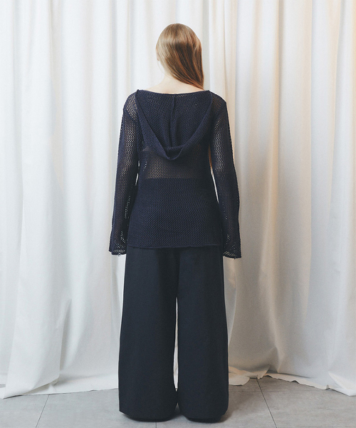 HALF DEVIL US（ハーフデビルアス）の「ベルト付きワイドパンツ_ネイビー（その他パンツ・レディース・その他・SMALL/MEDIUM）」の5枚目の写真