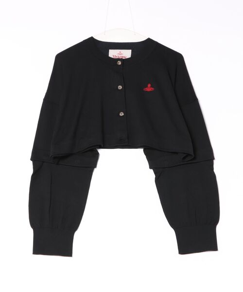 Vivienne Westwood(ヴィヴィアンウエストウッド)の「ディタッチャブルニットカーディガン(カーディガン/ボレロ・レディース・グレー/ブラック・FREE)」の4枚目の写真