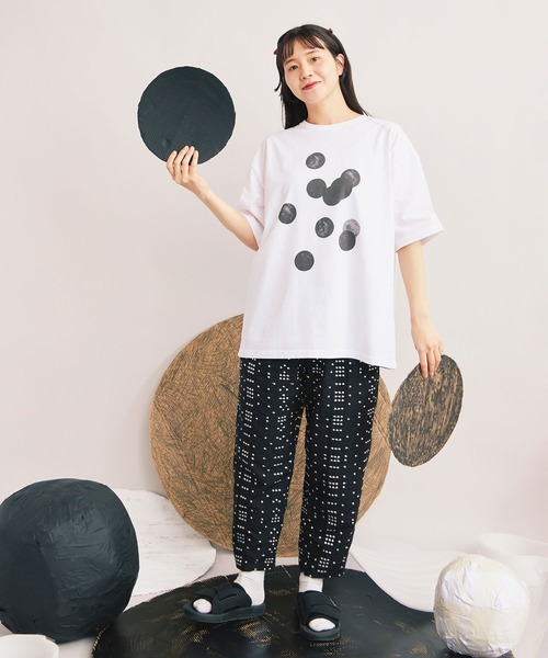 yuni(ユニ )の「△R/Ny/L memory dot 刺繍 cropped pants(その他パンツ・レディース・その他・FREE)」の2枚目の写真