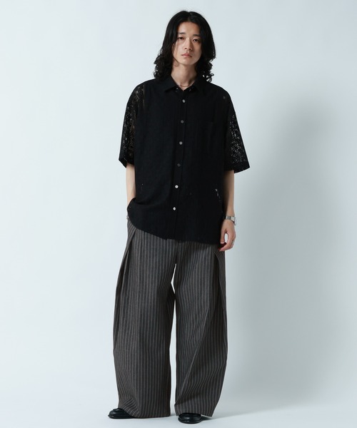 RAGEBLUE(レイジブルー)の「SMART INTUCK WIDE CHINO SLACKS/スマートインタックワイドチノスラックス(スラックス・メンズ・ベージュ/ブラック・LARGE/MEDIUM)」の8枚目の写真