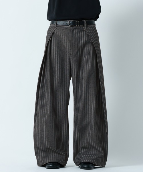 RAGEBLUE(レイジブルー)の「SMART INTUCK WIDE CHINO SLACKS/スマートインタックワイドチノスラックス(スラックス・メンズ・ベージュ/ブラック・LARGE/MEDIUM)」の9枚目の写真
