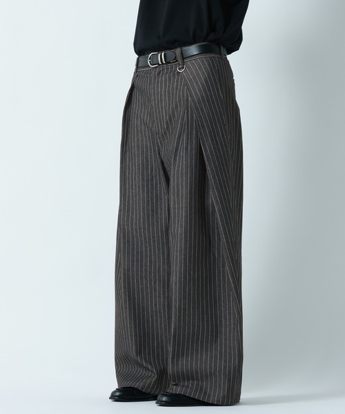 RAGEBLUE(レイジブルー)の「SMART INTUCK WIDE CHINO SLACKS/スマートインタックワイドチノスラックス(スラックス・メンズ・ベージュ/ブラック・LARGE/MEDIUM)」の10枚目の写真