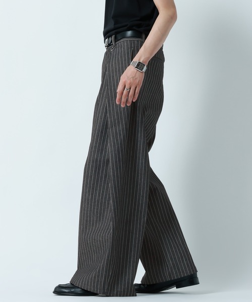 RAGEBLUE(レイジブルー)の「SMART INTUCK WIDE CHINO SLACKS/スマートインタックワイドチノスラックス(スラックス・メンズ・ベージュ/ブラック・LARGE/MEDIUM)」の13枚目の写真