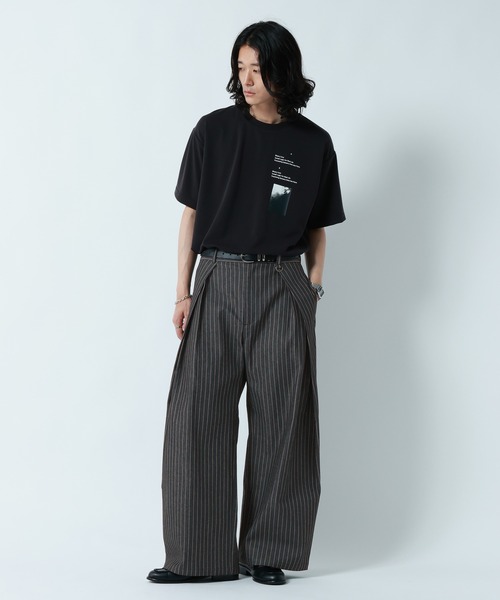 RAGEBLUE(レイジブルー)の「SMART INTUCK WIDE CHINO SLACKS/スマートインタックワイドチノスラックス(スラックス・メンズ・ベージュ/ブラック・LARGE/MEDIUM)」の15枚目の写真