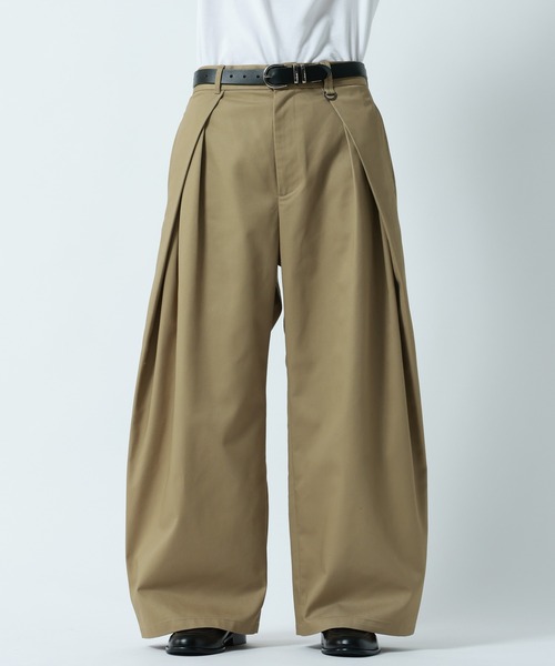 RAGEBLUE(レイジブルー)の「SMART INTUCK WIDE CHINO SLACKS/スマートインタックワイドチノスラックス(スラックス・メンズ・ベージュ/ブラック・LARGE/MEDIUM)」の19枚目の写真