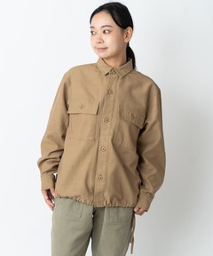 バックサテンシャツジャケット