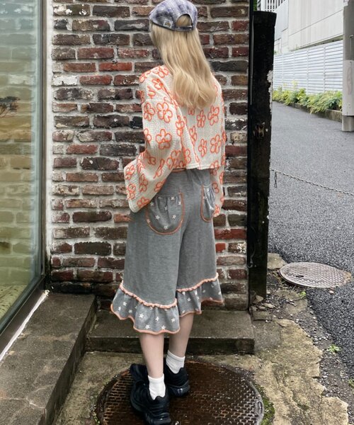 HELLO.SANFRANCISCO（ハローサンフランシスコ）の「【HELLO.SANFRANCISCO】2WAYフラワーシアー刺繍ボレロ（カーディガン/ボレロ・レディース・ホワイト/ブラック/イエロー・ONE SIZE）」の11枚目の写真