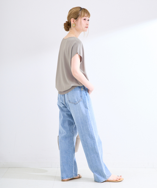 B.C STOCK(ベーセーストック)の「手洗い可 / 接触冷感 / アンチピリングVネックプルオーバー(ニット/セーター・レディース・ブラック/グレー/キャメル・FREE)」の12枚目の写真