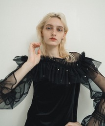Tulle cape dress