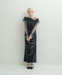 Tulle cape dress