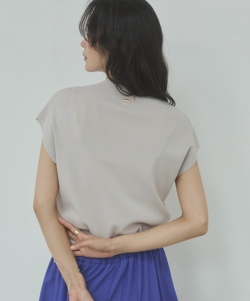 hunch（ハンチ）の「フレンチスリーブ ニットトップス（ニット/セーター・レディース・ターメリック/ワインレッド/ブラック/オフホワイト/グレイッシュベージュ・FREE）」の22枚目の写真
