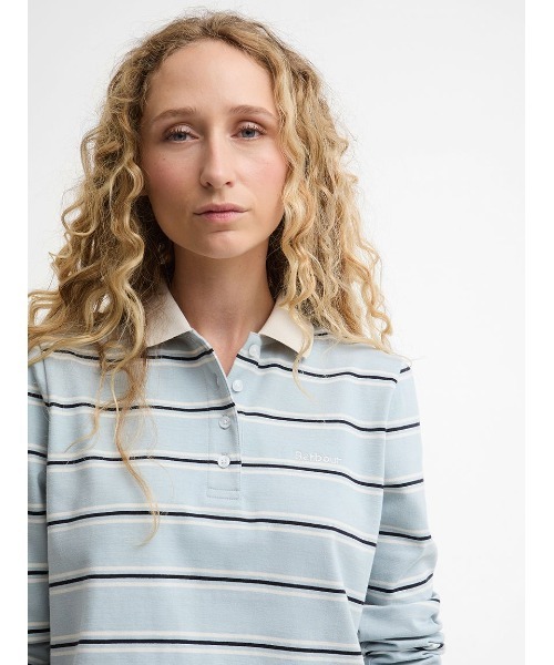 Barbour(バブアー)の「Ashwell ボーダーラグビーポロシャツ(レディース)(ポロシャツ・レディース・ブルー/ネイビー・8/10)」の11枚目の写真