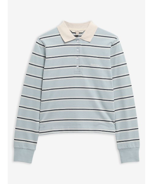 Barbour(バブアー)の「Ashwell ボーダーラグビーポロシャツ(レディース)(ポロシャツ・レディース・ブルー/ネイビー・8/10)」の5枚目の写真