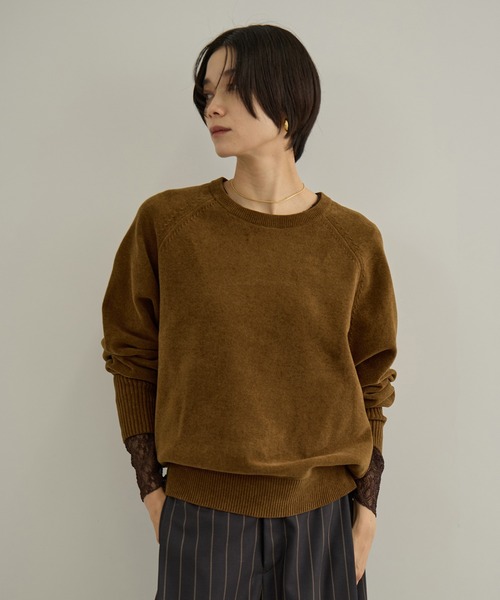 SALON adam et rope'(サロン アダム エ ロペ)の「【CreamyCotton (クリーミーコットン)】クロップドプルオーバー / セットアップ対応(ニット/セーター・レディース・ブラック/オフホワイト/キャメル・FREE)」の18枚目の写真