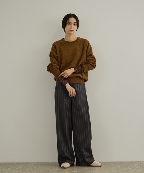 SALON adam et rope'(サロン アダム エ ロペ)の「【CreamyCotton (クリーミーコットン)】クロップドプルオーバー / セットアップ対応(ニット/セーター・レディース・ブラック/オフホワイト/キャメル・FREE)」の20枚目の写真