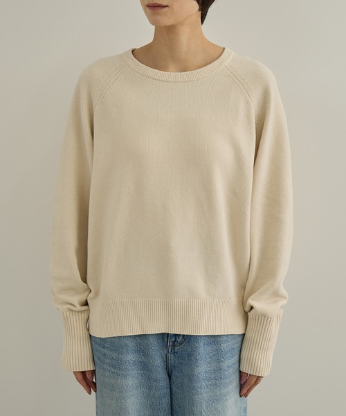 SALON adam et rope'(サロン アダム エ ロペ)の「【CreamyCotton (クリーミーコットン)】クロップドプルオーバー / セットアップ対応(ニット/セーター・レディース・ブラック/オフホワイト/キャメル・FREE)」の22枚目の写真