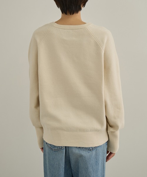 SALON adam et rope'(サロン アダム エ ロペ)の「【CreamyCotton (クリーミーコットン)】クロップドプルオーバー / セットアップ対応(ニット/セーター・レディース・ブラック/オフホワイト/キャメル・FREE)」の12枚目の写真