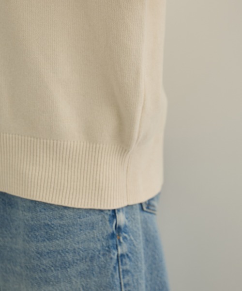 SALON adam et rope'(サロン アダム エ ロペ)の「【CreamyCotton (クリーミーコットン)】クロップドプルオーバー / セットアップ対応(ニット/セーター・レディース・ブラック/オフホワイト/キャメル・FREE)」の15枚目の写真