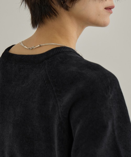 SALON adam et rope'(サロン アダム エ ロペ)の「【CreamyCotton (クリーミーコットン)】クロップドプルオーバー / セットアップ対応(ニット/セーター・レディース・ブラック/オフホワイト/キャメル・FREE)」の10枚目の写真