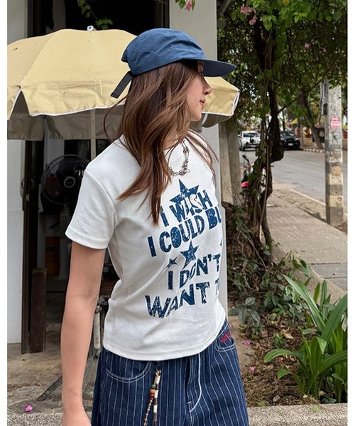 inst.ALL(インストール)の「ロゴプリントコンパクトTシャツ(Tシャツ/カットソー・レディース・ホワイト/ブラック・M)」の5枚目の写真