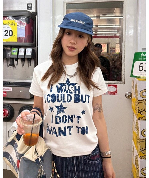 inst.ALL(インストール)の「ロゴプリントコンパクトTシャツ(Tシャツ/カットソー・レディース・ホワイト/ブラック・M)」の6枚目の写真