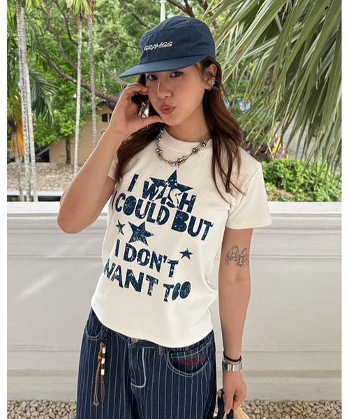 inst.ALL(インストール)の「ロゴプリントコンパクトTシャツ(Tシャツ/カットソー・レディース・ホワイト/ブラック・M)」の8枚目の写真