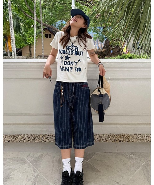 inst.ALL(インストール)の「ロゴプリントコンパクトTシャツ(Tシャツ/カットソー・レディース・ホワイト/ブラック・M)」の9枚目の写真