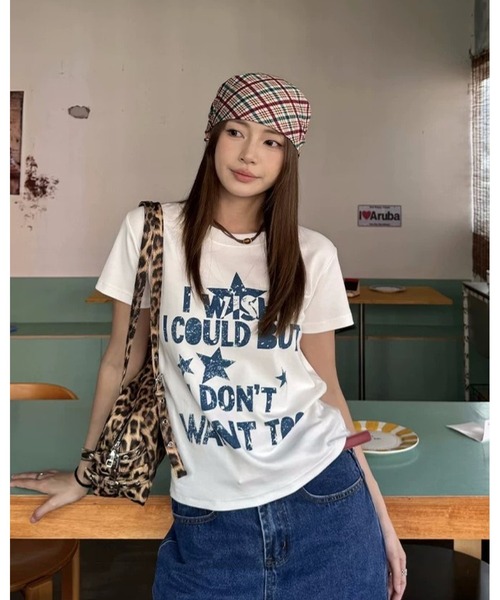 inst.ALL(インストール)の「ロゴプリントコンパクトTシャツ(Tシャツ/カットソー・レディース・ホワイト/ブラック・M)」の10枚目の写真