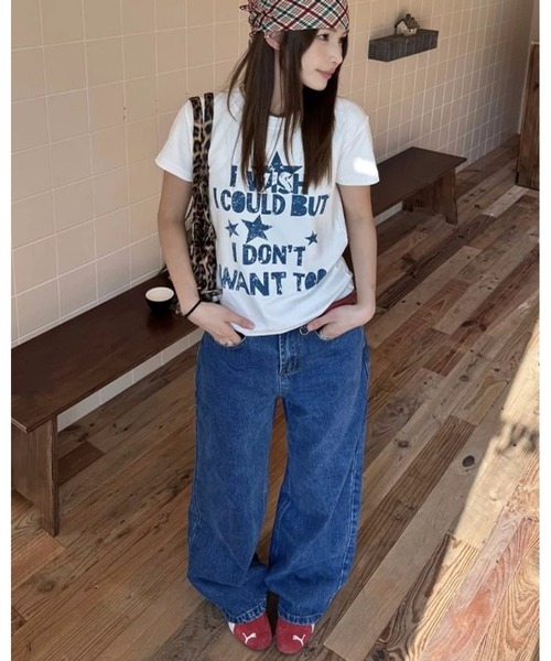 inst.ALL(インストール)の「ロゴプリントコンパクトTシャツ(Tシャツ/カットソー・レディース・ホワイト/ブラック・M)」の14枚目の写真