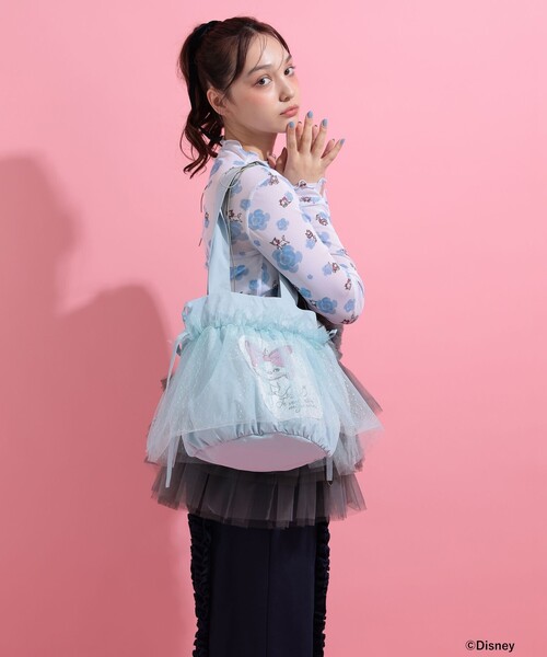 mmts（マミタス）の「おしゃれキャット / 巾着 BAG（トートバッグ・レディース・ピンク/サックスブルー・ONE SIZE）」の2枚目の写真